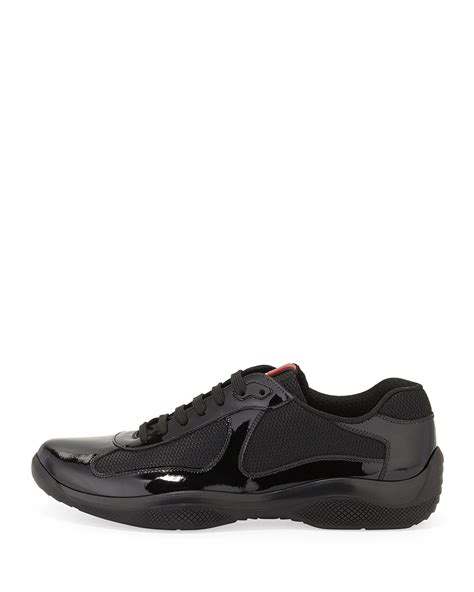 prada punta ala patent sneaker|Prada Punta Ala Mesh & Leather High.